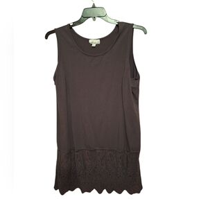 Kathleen Kirkwood Top XL Floral  Embroidered Whimsigoth Dark Romantic Sleeveless